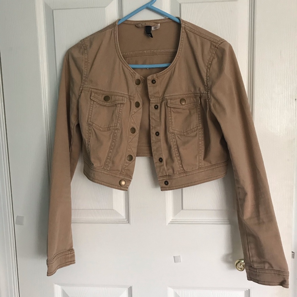 H&M Tan Cropped Jacket